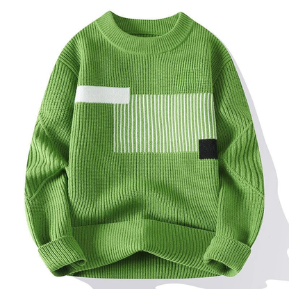 New Versatile Colorblock Knitted Sweater