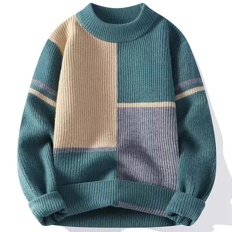 High-End Trendy Loose Color-Blocked Sweater